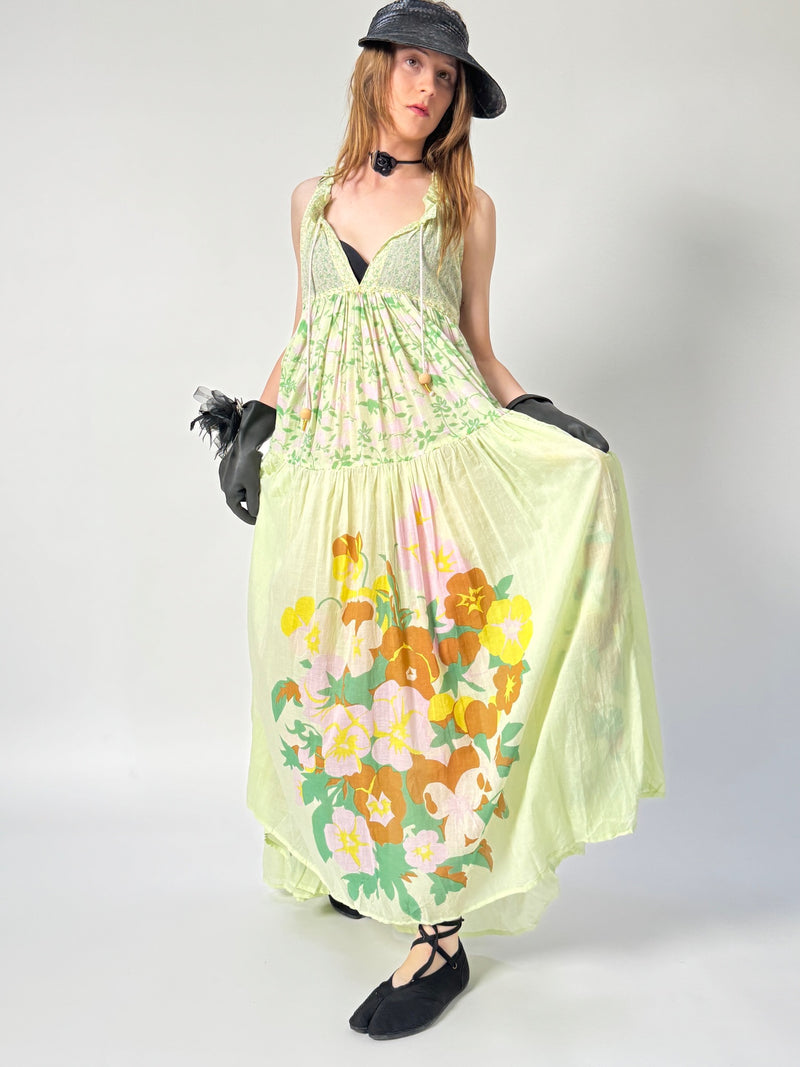 Maxi robe hippie sans manches