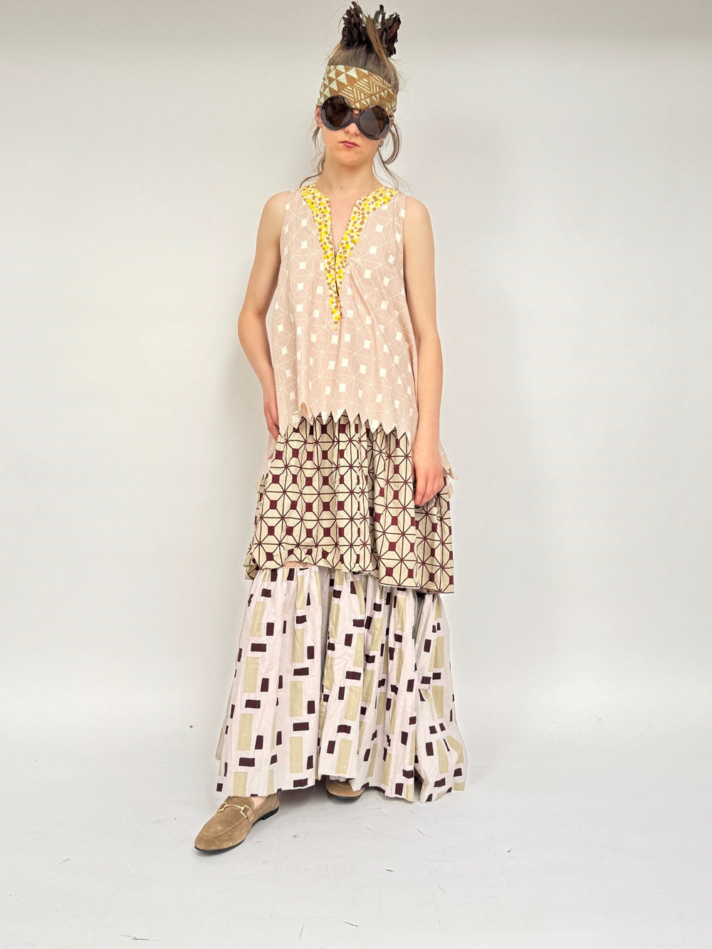 Flowy tiered cotton dress – chic summer silhouette