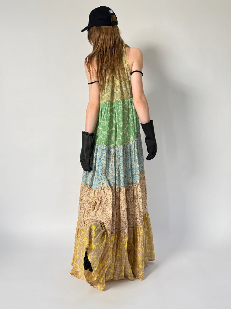 Maxi Hippydress Sleeveless - Bubble Print in cotton voile