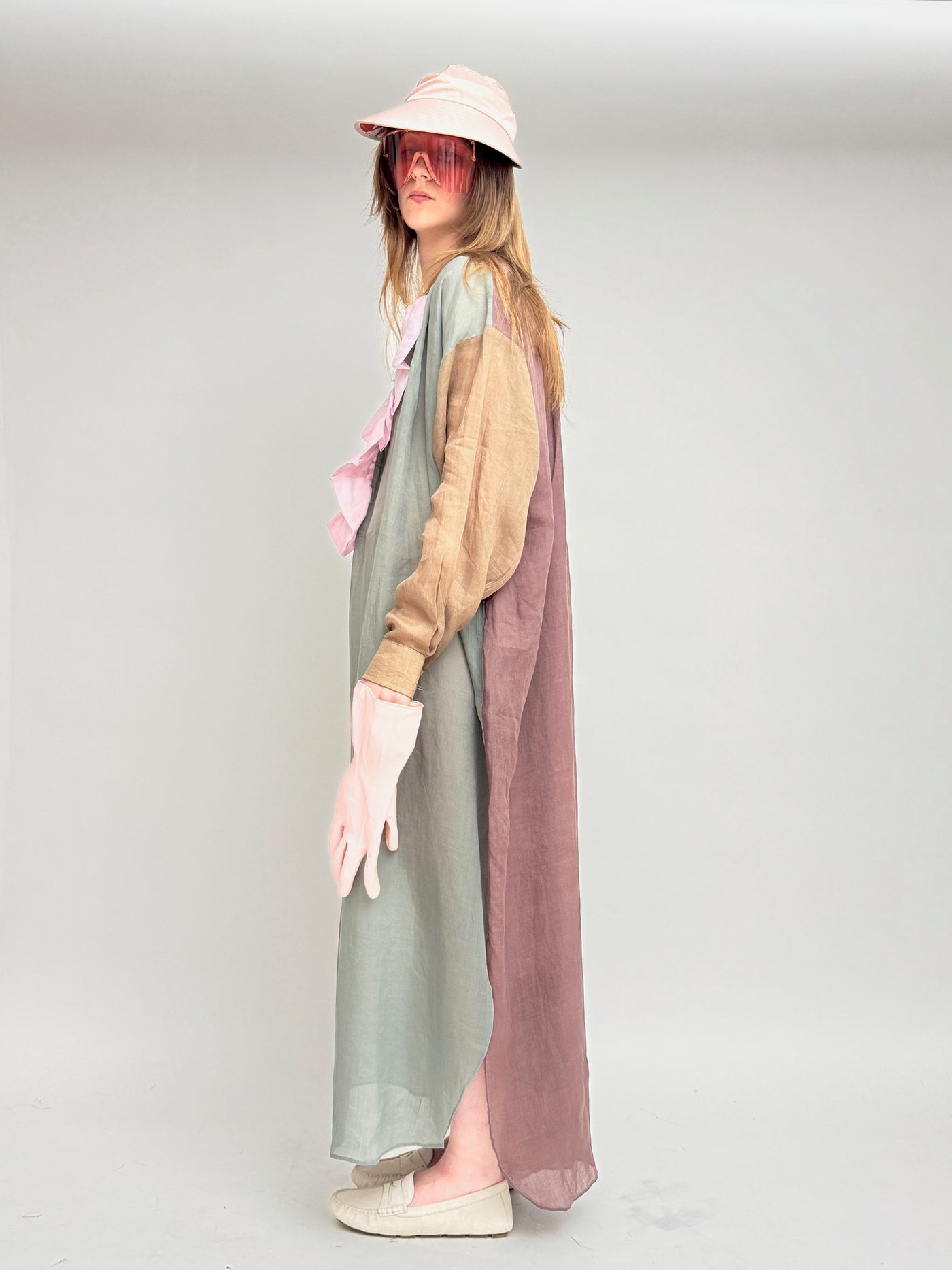 Robe longue à volants