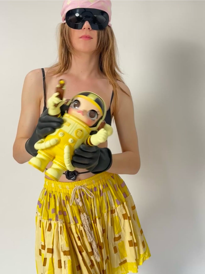 Double mini volant skirt in Cotton Voile
