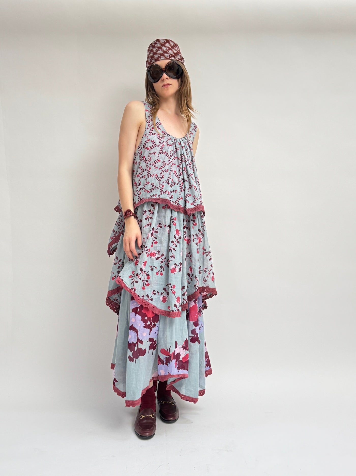 Volant Slip Dress