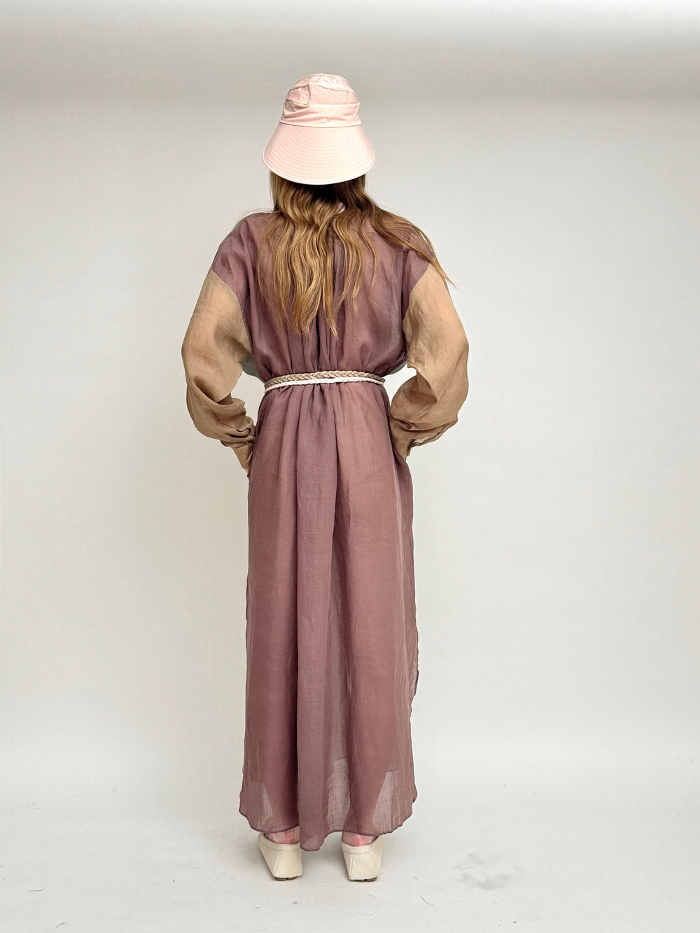 Robe longue à volants