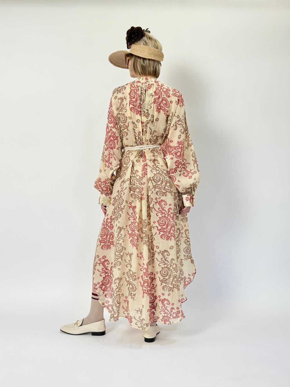 Robe longue à volants