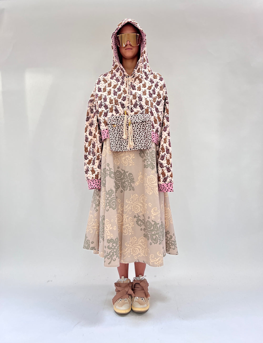 Cropped Maxi Hood Sweat