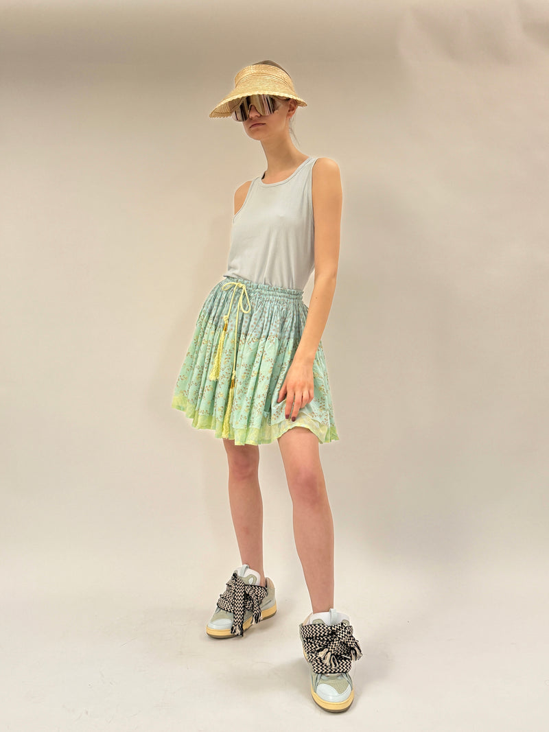 Double mini volant skirt