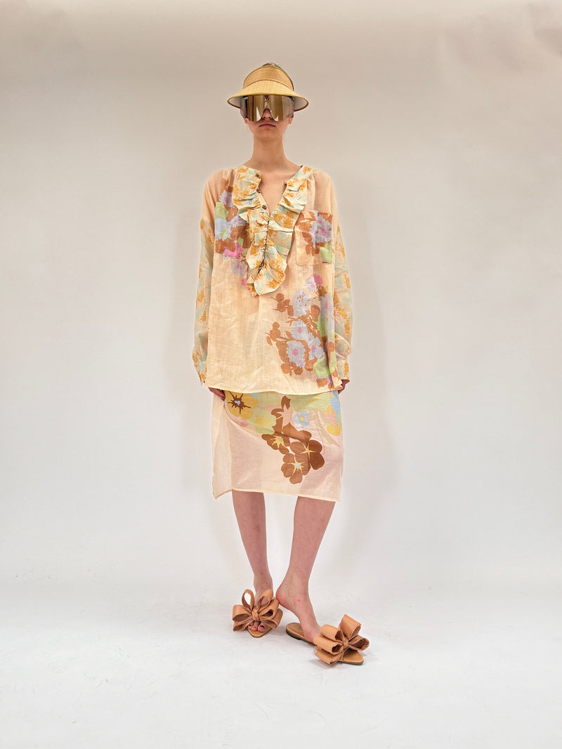 Chemise à volants