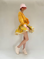 Double mini volant skirt