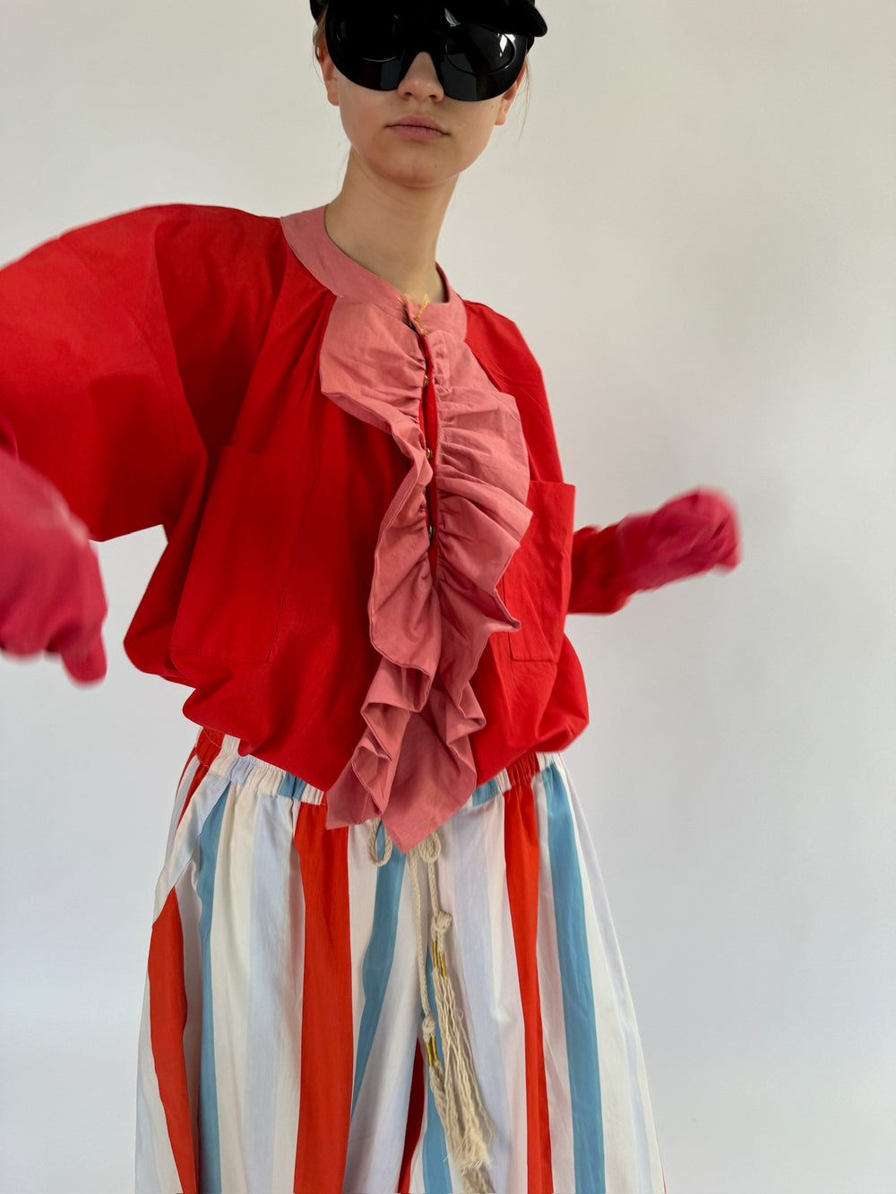 Chemise à volants