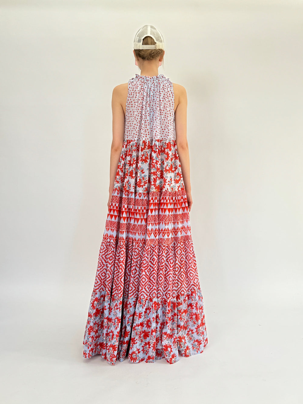 Maxi robe hippie sans manches