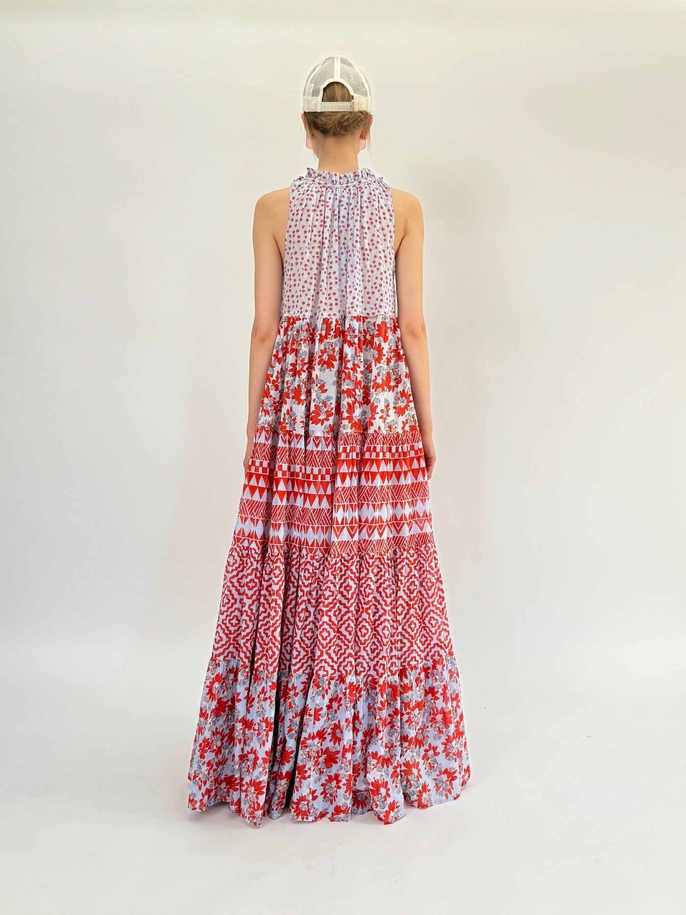 Maxi robe hippie sans manches