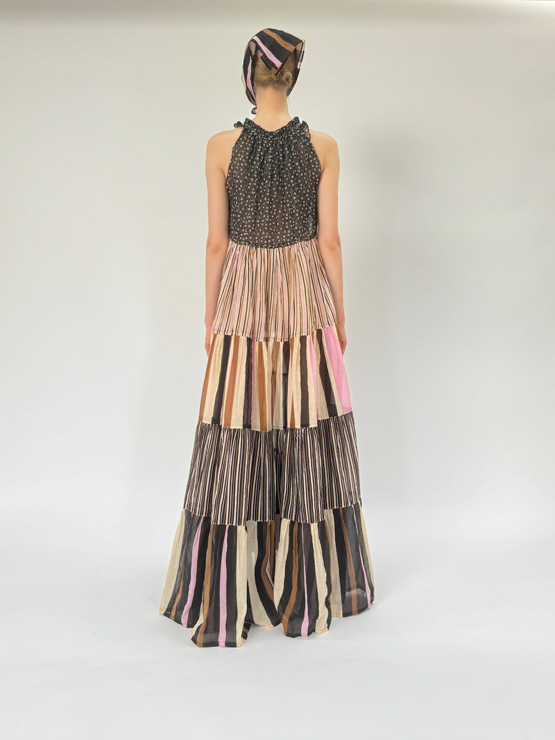 Maxi robe hippie sans manches