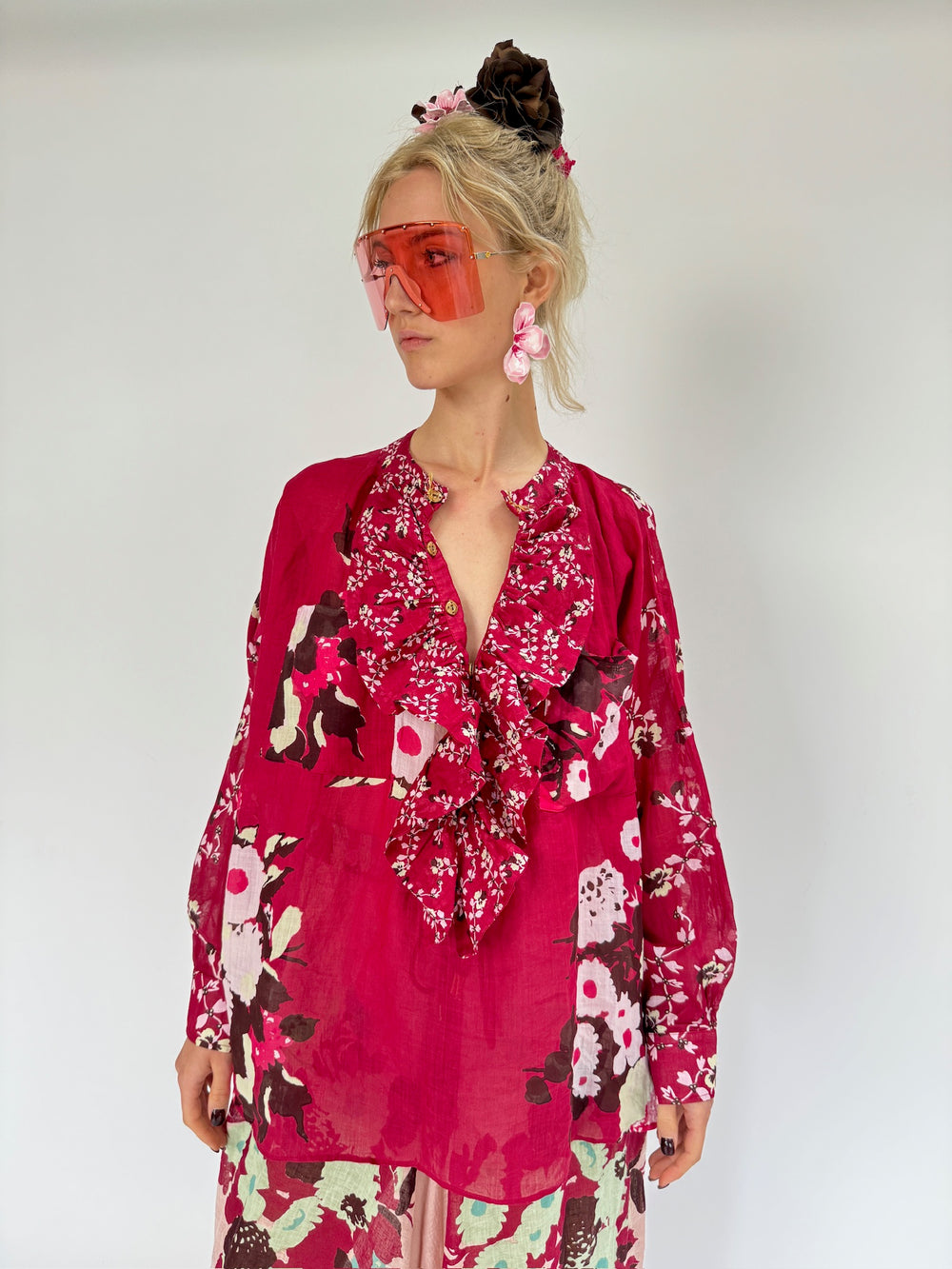 Chemise à volants
