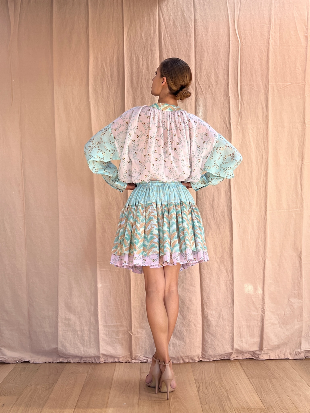 Double Mini Volant Skirt