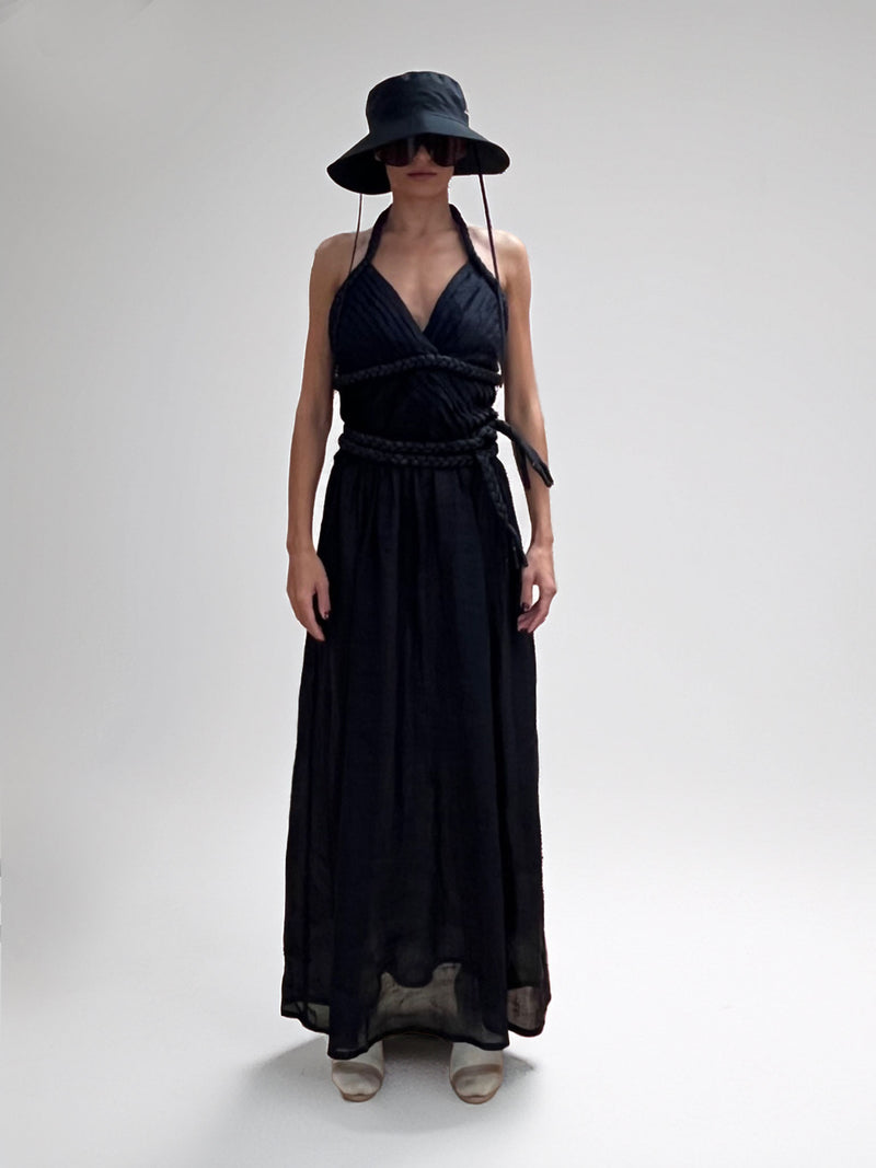 Robe dos nu tressée