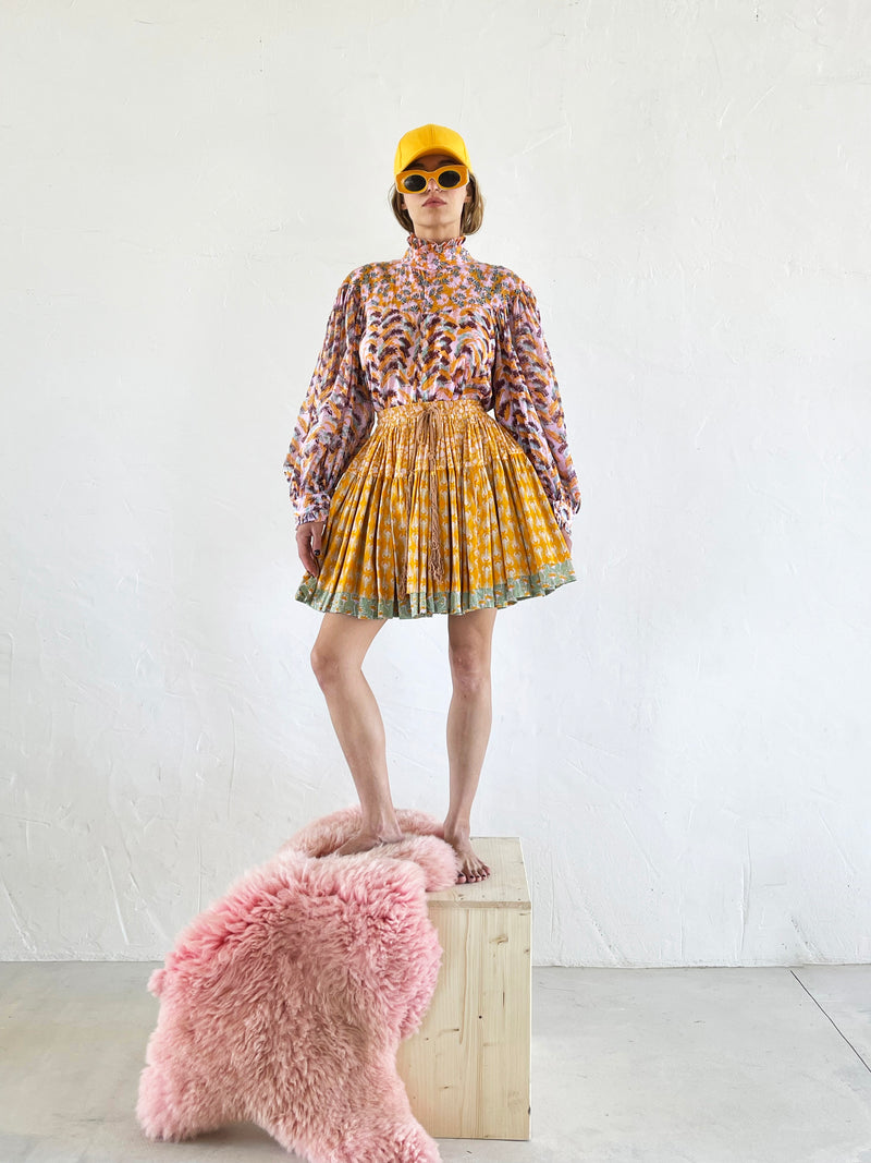 Mini Jupe double avec Volant