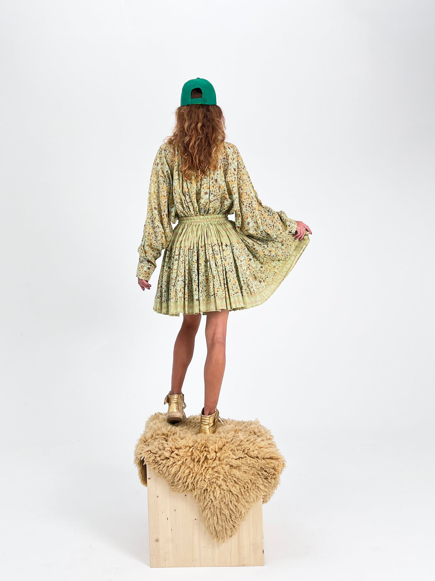 Mini Jupe double avec Volant