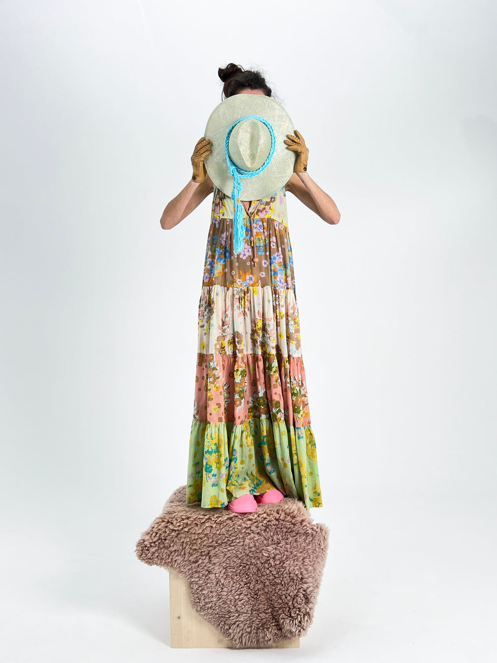 Maxi robe hippie sans manches