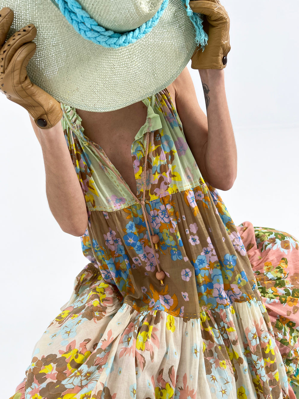 Maxi robe hippie sans manches