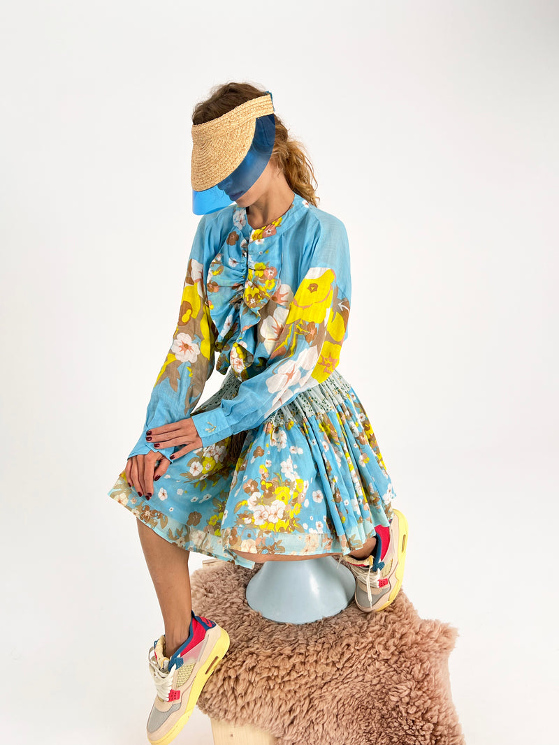 Double Mini Volant Skirt