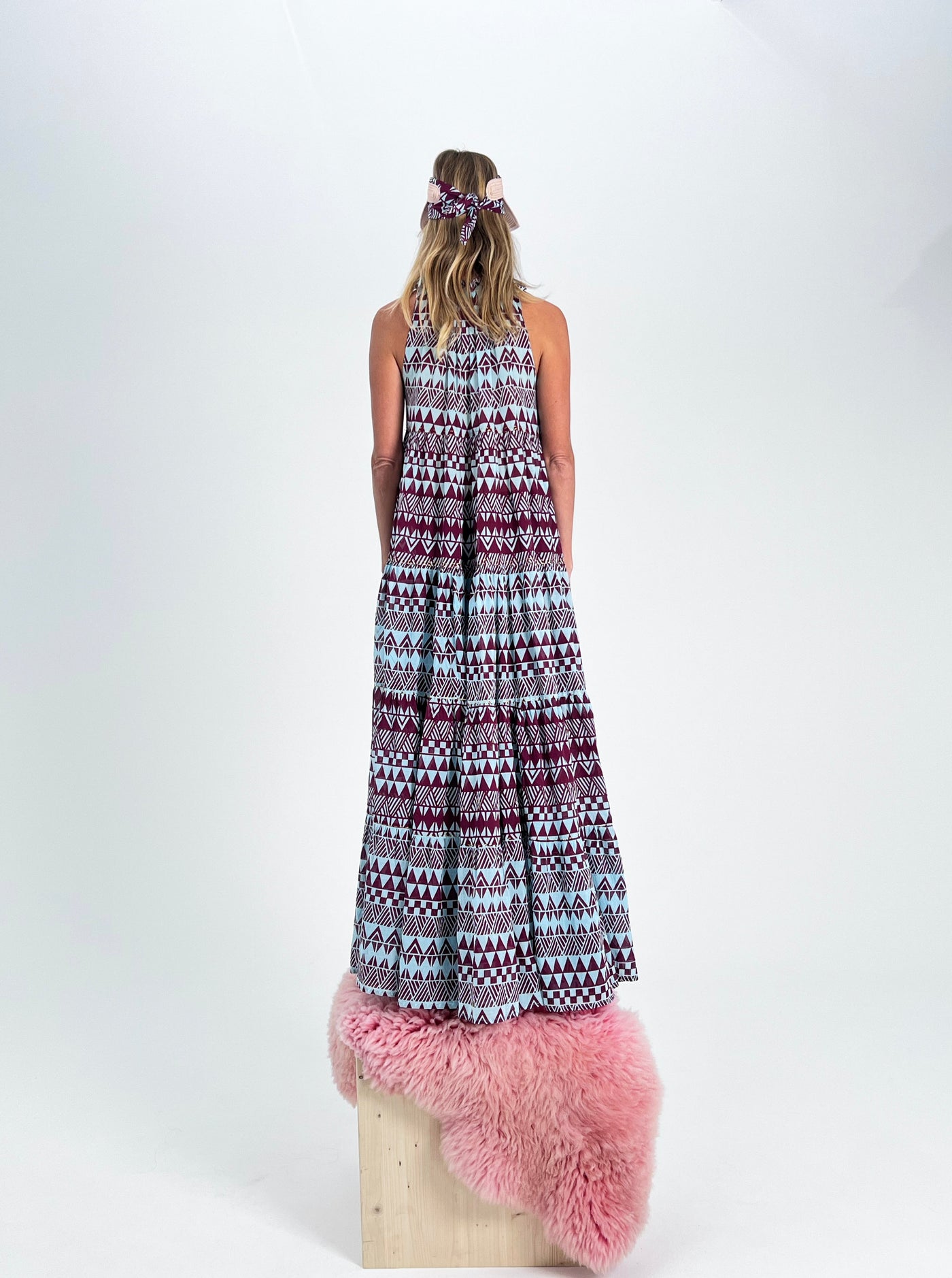 Maxi robe hippie sans manches