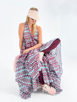Maxi robe hippie sans manches