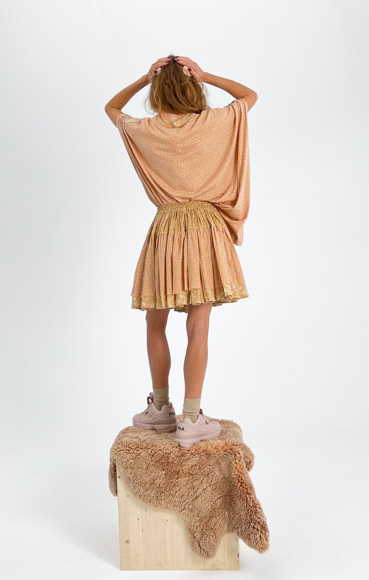 Mini Jupe double avec Volant