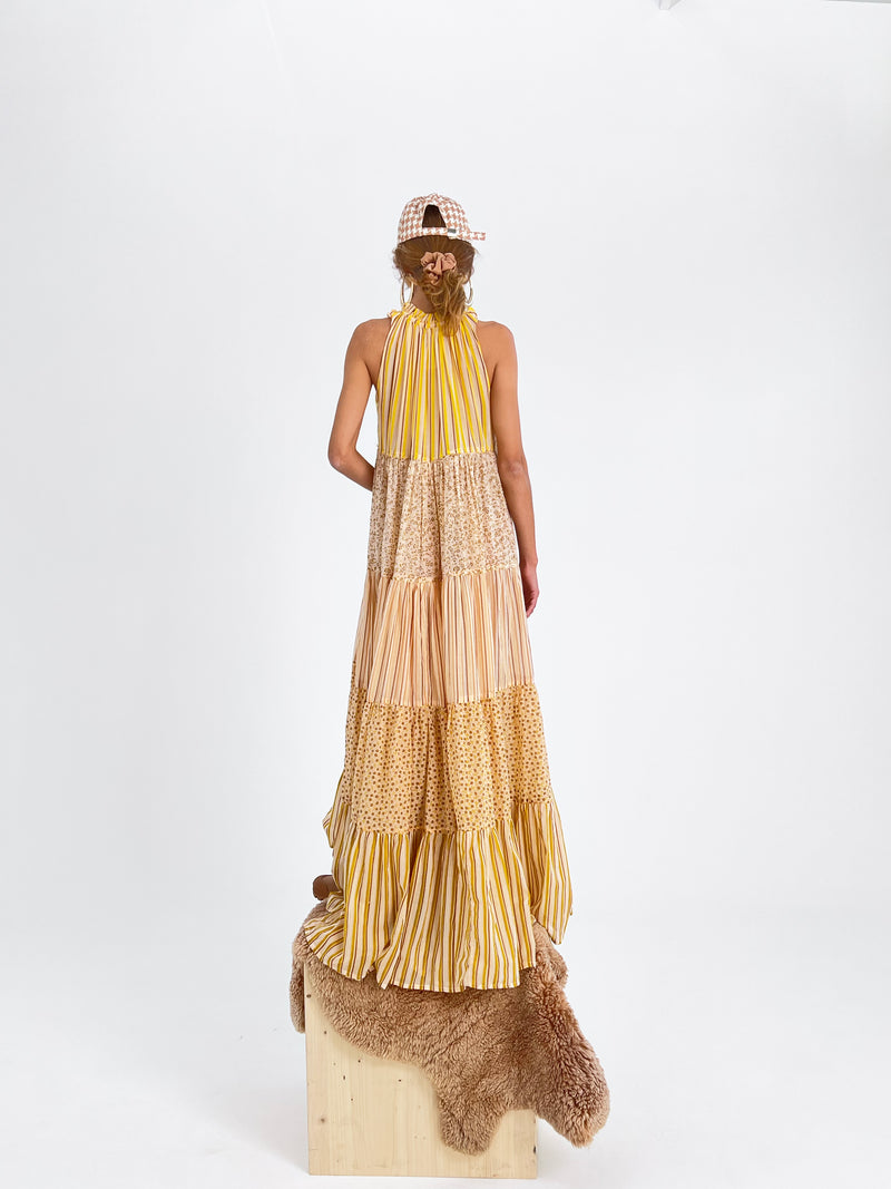 Maxi robe hippie sans manches