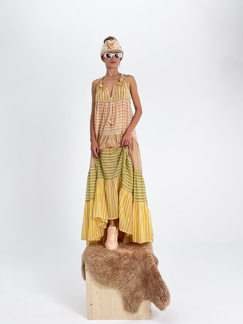 Maxi robe hippie sans manches