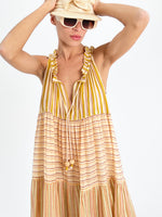 Maxi robe hippie sans manches