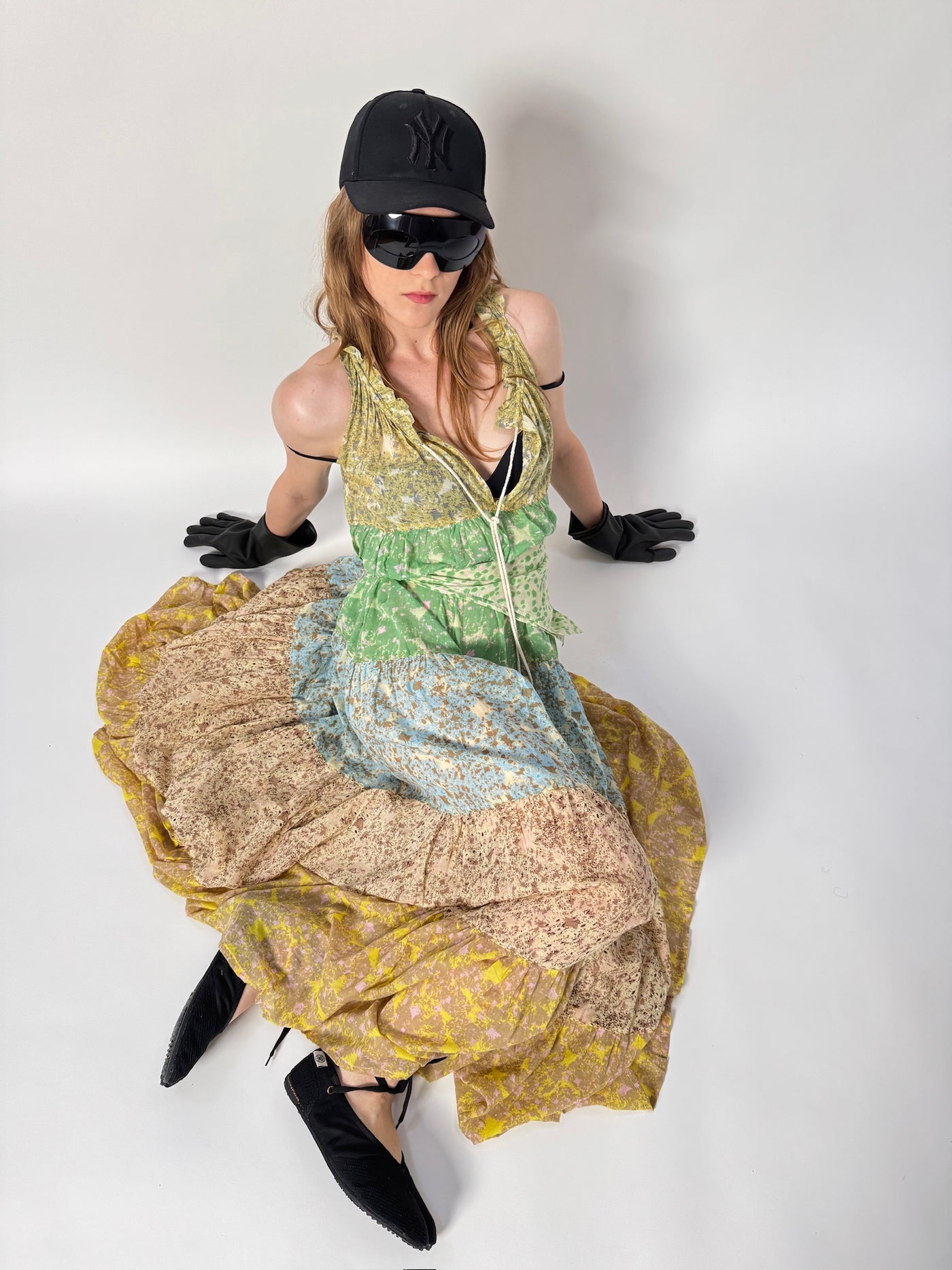 Maxi robe hippie sans manches