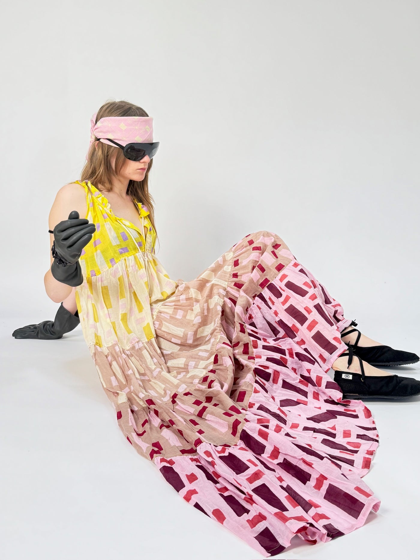 Maxi robe hippie sans manches