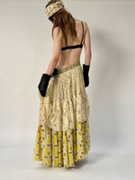 Double Maxi Skirt – Bubble & Viola Print in cotton voile