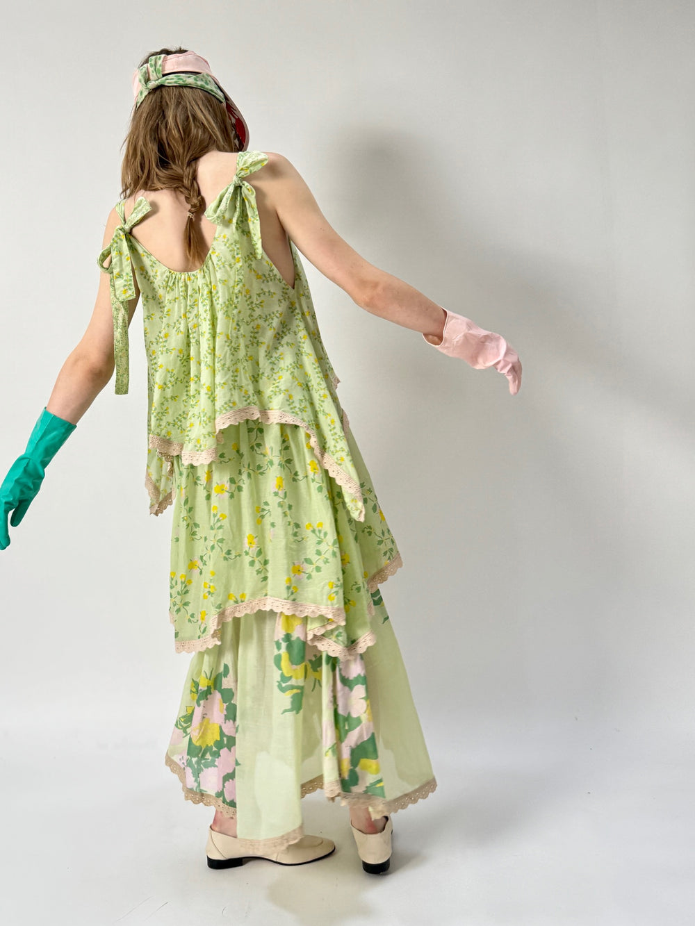 Volant Slip Dress