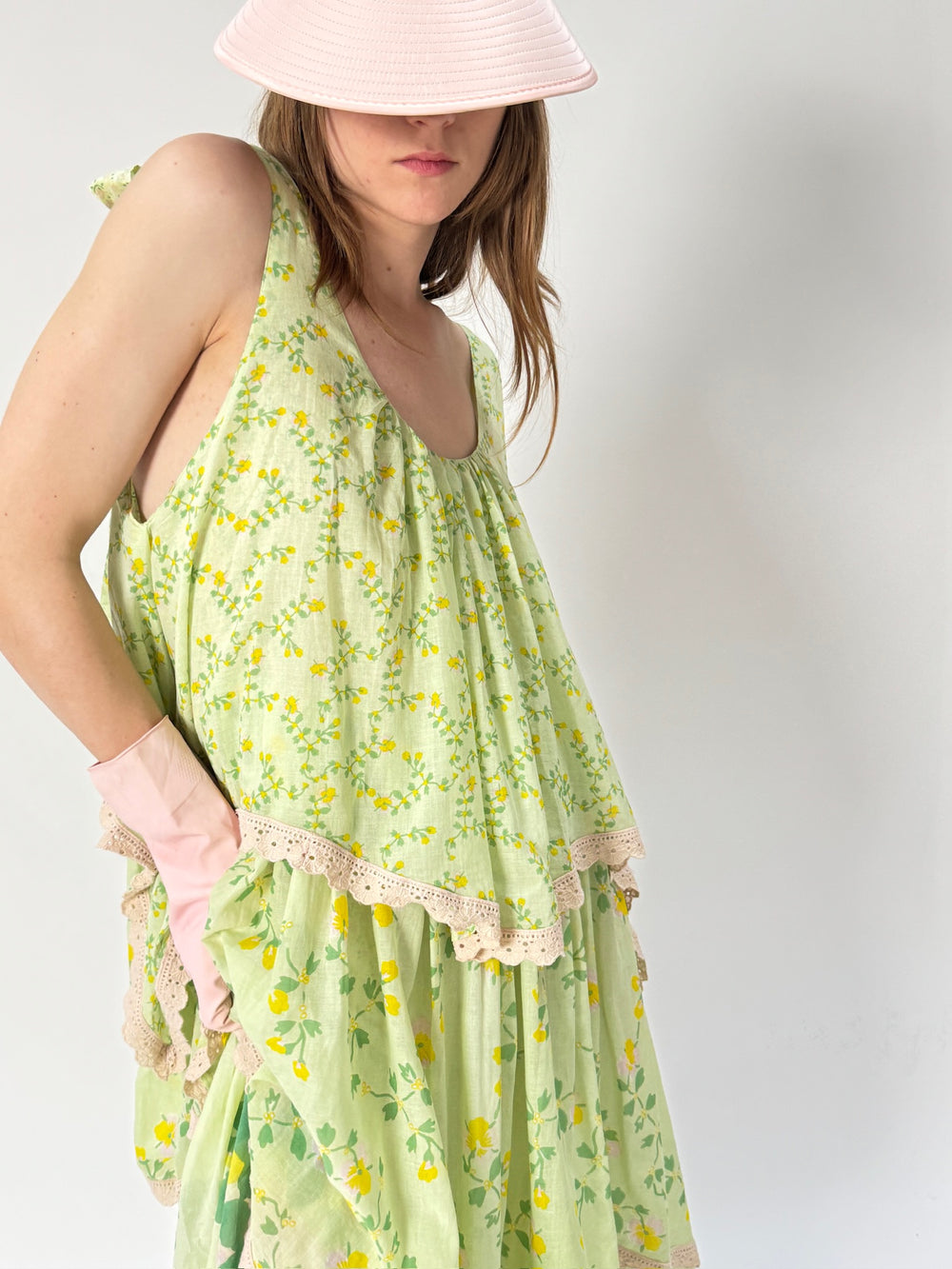 Volant Slip Dress