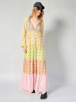 bohemian maxi dress cotton voile handmade
