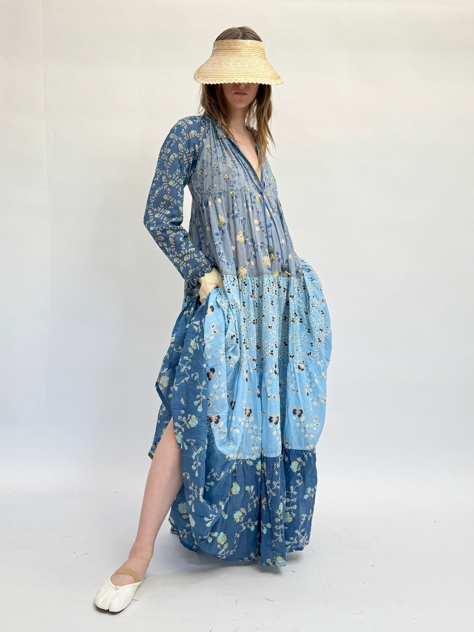 Bohemian Maxi Hippy Dress in cotton voile – Yvonne S OFFICIAL