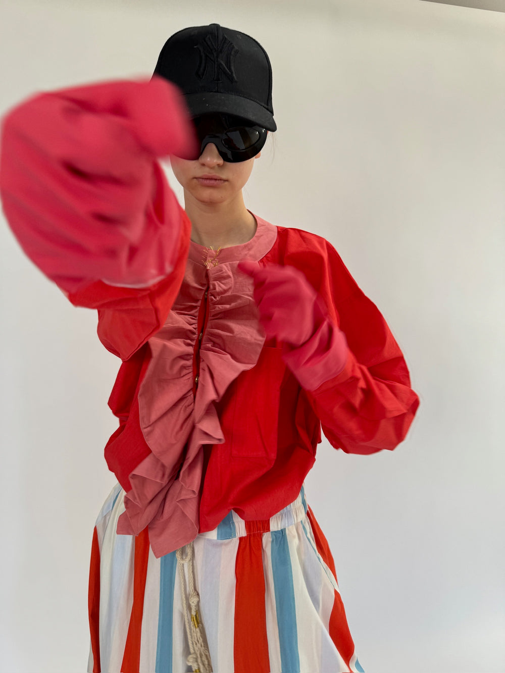 Chemise à volants