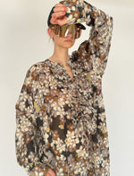 Robe longue à volants