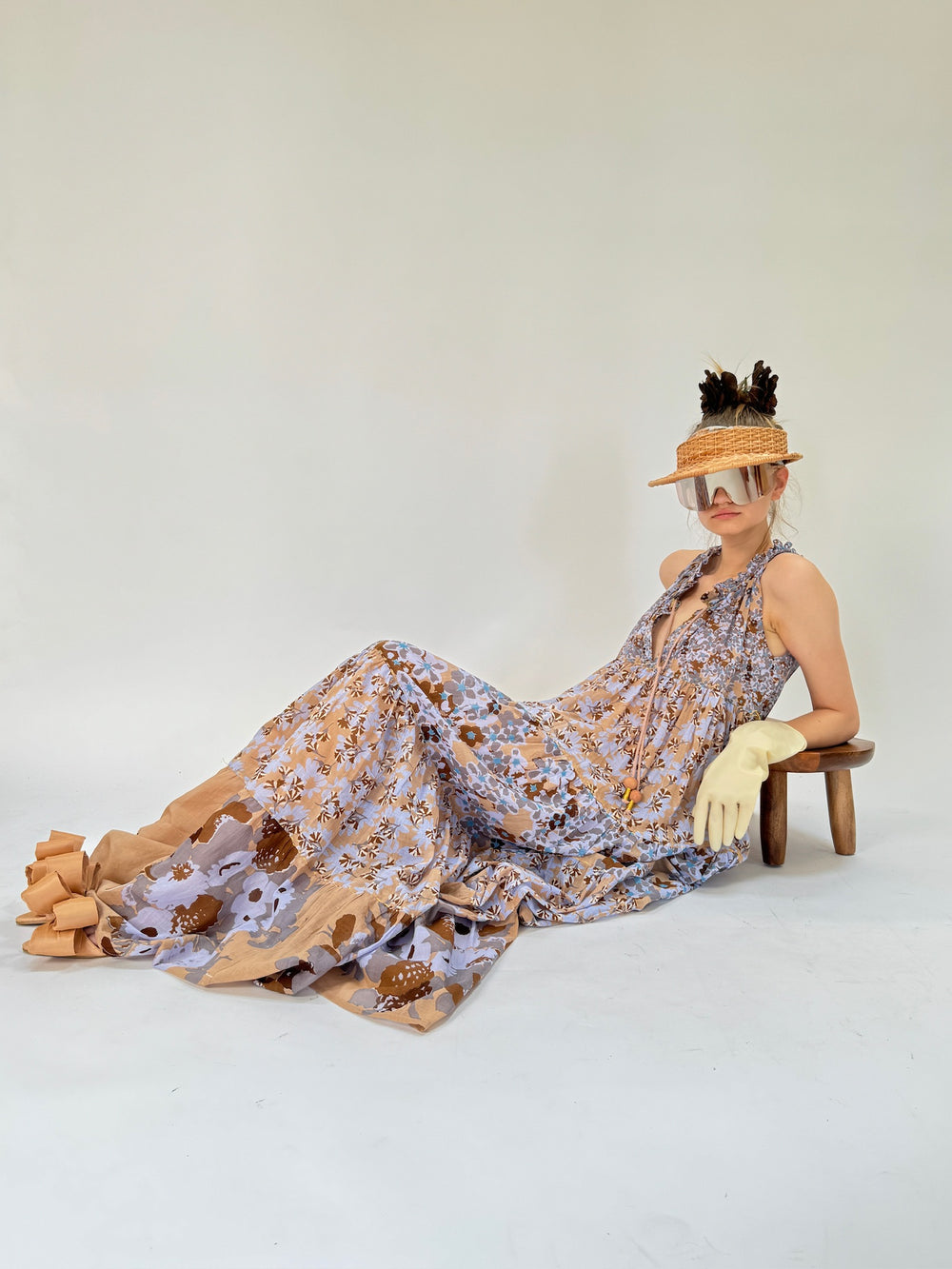 Maxi robe hippie sans manches