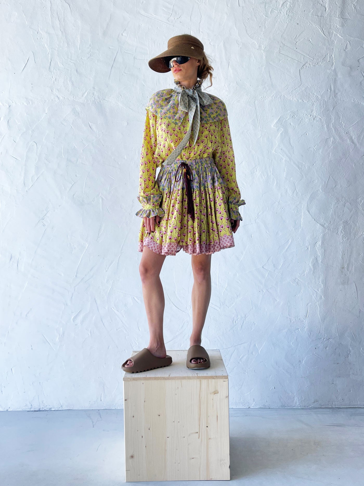 Double Mini Volant Skirt
