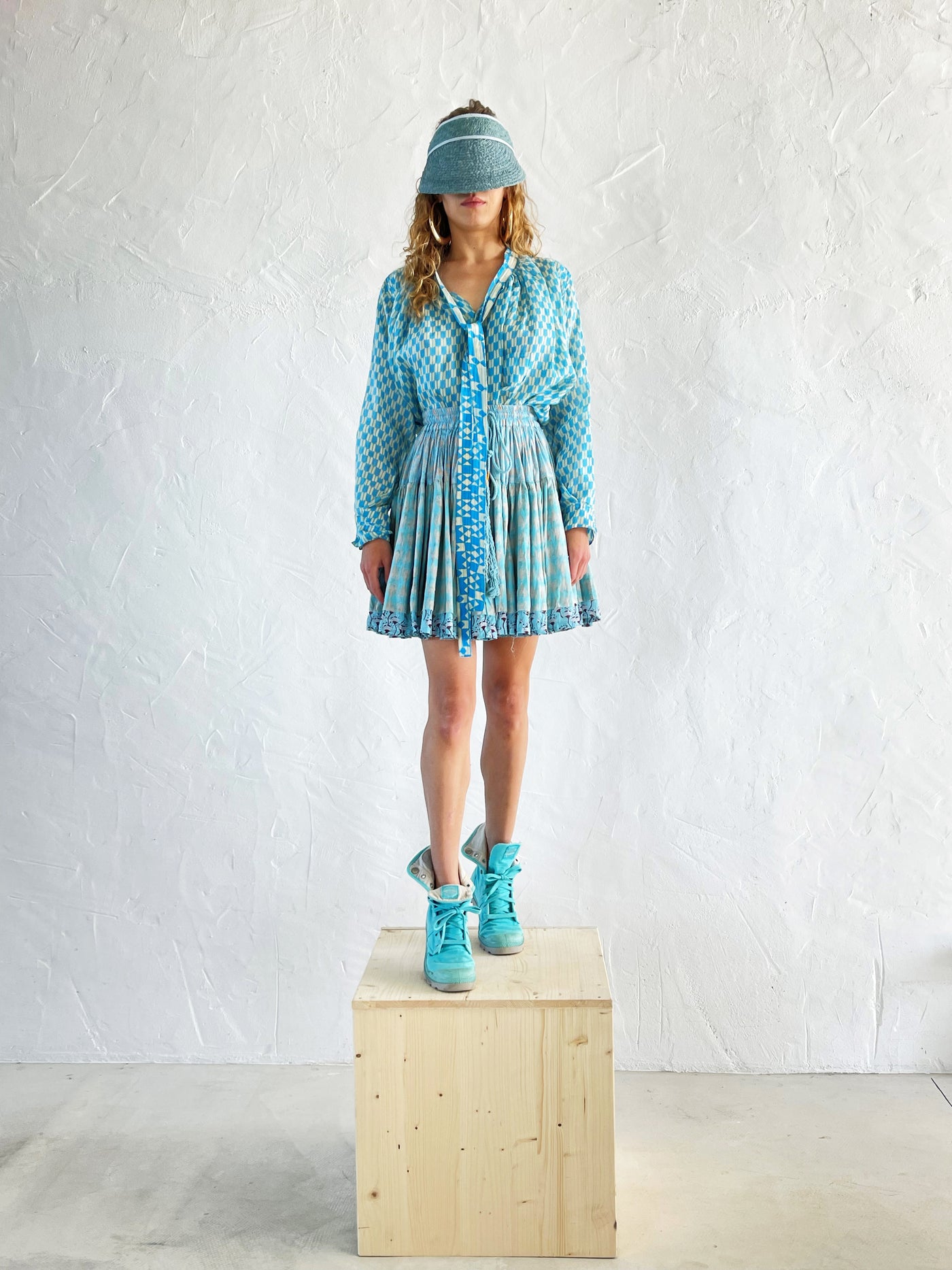 Mini Jupe double avec Volant