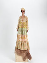 Bohemian Maxi Dress Cotton Voile Handmade