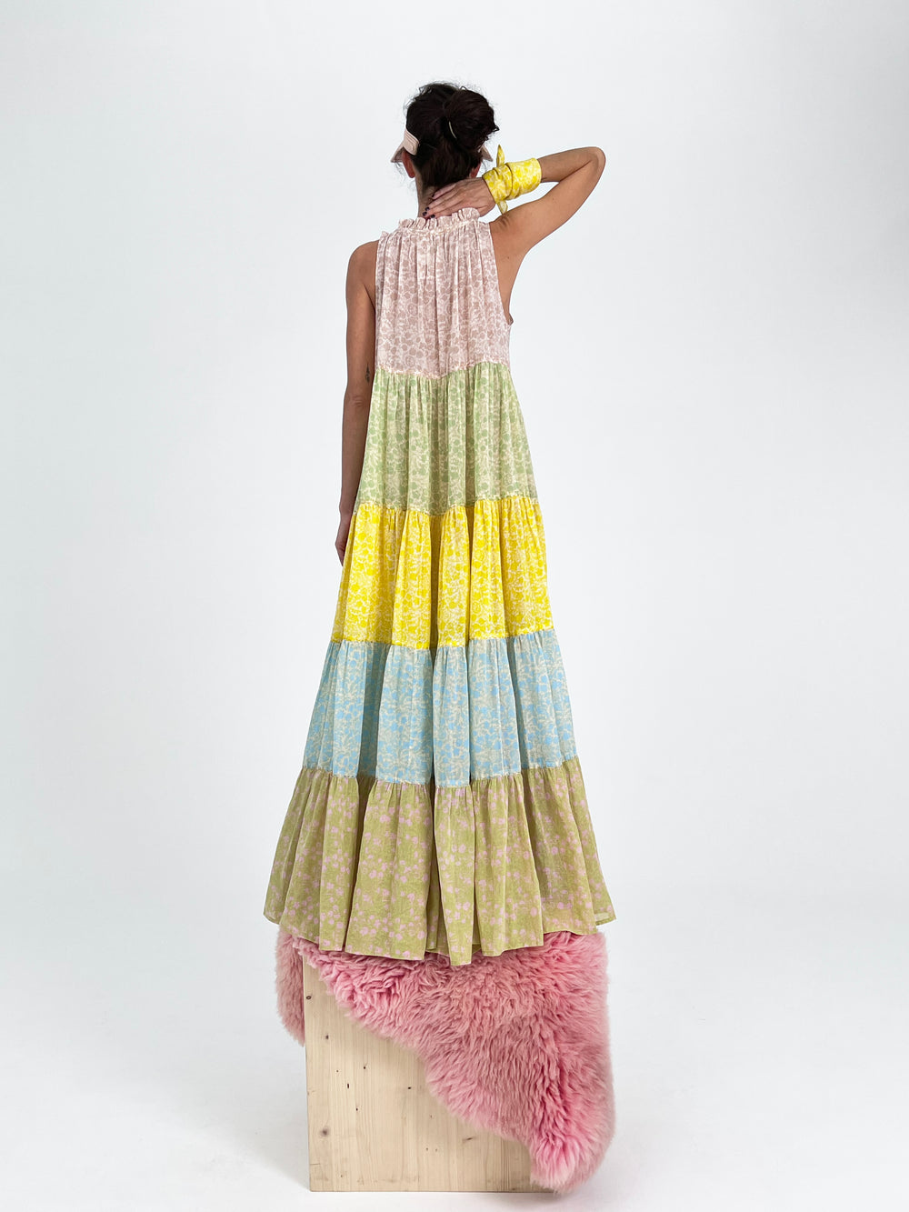 Maxi robe hippie sans manches