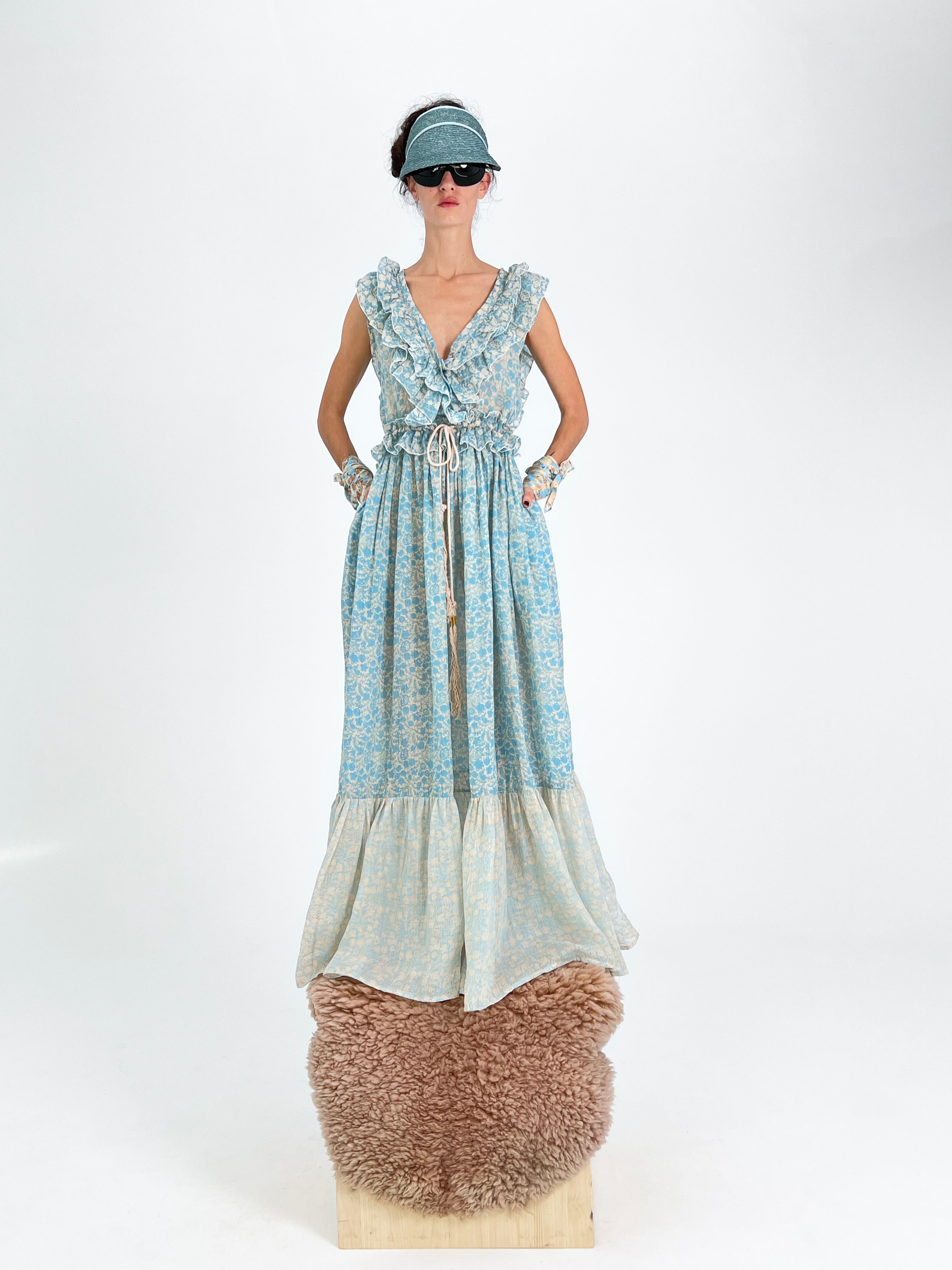 Marie Antoinette Dress in light linen YVONNE S for Women – Yvonne S OFFICIAL